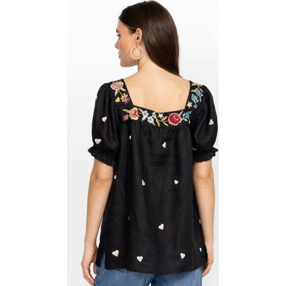 Johnny Was Maris Square Neck Park Blouse Size Medium - Picture 2 of 9